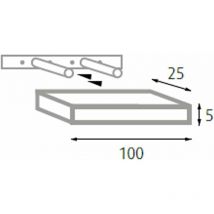 King Home - tagère Tamburata en mdf blanc 100X25X5H - lot de 6 pièces