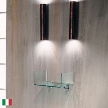 Stilprojectstore - Mensola vetro Curvato trasparente ad u Made in Italy l 40x20 h 15