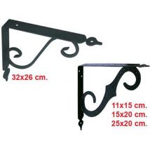 Mensole ornamentali brackets extra strong nere - mm.300x30x250h. (13x11)