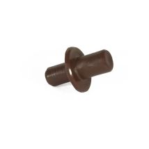 16 Pezzi - Reggipiani In Nylon Con Flangia E Perno 5mm - Colore Marrone