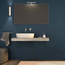 Mensolone 120 cm rovere sbiancato sospeso