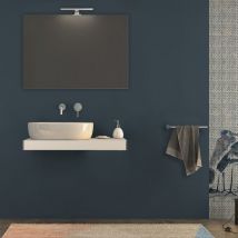 Baden Haus - Mensolone per bagno bianco opaco 90 cm con pensile da 100 cm e cassettone da 75 cm