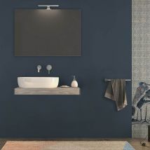 Baden Haus - Mensolone bagno 90 cm Rovere sbiancato con pensile da 100 cm