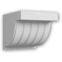 Ménsula Profhome 119801 Elemento decorativo Estante pared estilo Art déco blanco
