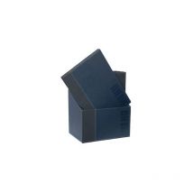 Menu- Box con 20 menu in formato A4 blu Trendy con 1 inserto doppio - Securit