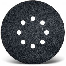 Black Dischi abrasivi velcrati, 150 mm, 8 fori, p. Levigatrici rotorbitali (50 Pz.) G80 - Menzer