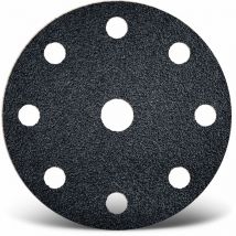 MENZER Black Dischi abrasivi velcrati, 150 mm, 9 fori, p. Levigatrici rotorbitali (25 Pz.) G24
