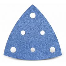 Blue Klett-Schleifblätter, 82 mm, 6-Loch, f. Deltaschleifer, Zirkonkorund (25 Stk.) K40 - Menzer