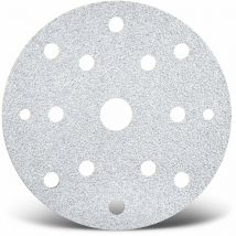 White Klett-Schleifscheiben, 150 mm, 15-Loch, f. Exzenterschleifer, Normalkorund (50 Stk.) K150 - Menzer