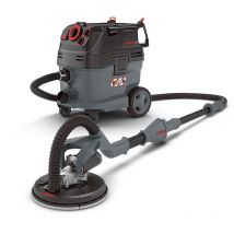 Menzer - Levigatrice a Collo Lungo lhs 225 & Aspiratore di Sicurezza vcm 530 pro incl. Set di Abrasivi