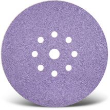 Purple hd Disques abrasifs auto-agrippants, 225 mm, 9 trous, p. Ponceuses à plâtre, Mix céramique (Lot de 5) G400 - Menzer