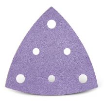 Purple hd Feuilles abrasives auto-agrippantes, 82 mm, 6 trous, p. Ponceuses delta, Mix céramique (Lot de 50) G80 - Menzer