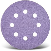 Purple Hd Klett-schleifscheiben, 125 Mm, 8-loch, F. Exzenterschleifer, Keramik-mix (50 Stk.) K320 - Menzer