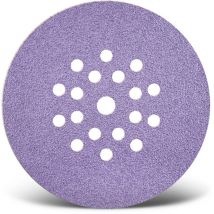 Menzer - Purple hd Klett-Schleifscheiben, 225 mm, 19-Loch, f. Trockenbauschleifer, Keramik-Mix (25 Stk.) K180