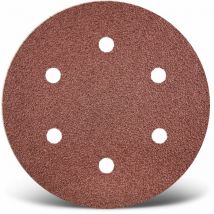 MENZER Red Dischi abrasivi velcrati, 225 mm, 6 fori, p. Levigatrici per muri (25 Pz.) G40