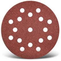 Red Disques abrasifs auto-agrippants, 125 mm, 17 trous, p. Ponceuses excentriques, Corindon normal (Lot de 50) G60 - Menzer