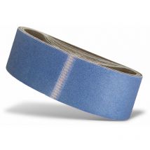 Menzer - Blue Schleifbänder, 533 x 75 mm, f. Handbandschleifer, Zirkonkorund (10 Stk.) K100