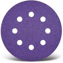 Titanium hd Disques abrasifs auto-agrippants, 115 mm, 8 trous, p. Ponceuses excentriques, Mix céramique (Lot de 50) G80 - Menzer