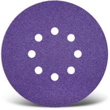 Titanium hd Disques abrasifs auto-agrippants, 150 mm, 8 trous, p. Ponceuses excentriques, Mix céramique (Lot de 50) G1000 - Menzer