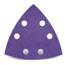Titanium hd Feuilles abrasives auto-agrippantes, 93 mm, 6 trous, p. Ponceuses delta, Mix céramique (Lot de 50) G60 - Menzer