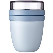Ellipse Lunchpot Mini - Nordic Blue - Pratico Bicchiere Per Cereali - Tazza Da Yogurt - Adatto Per Freezer, Microonde E Lavastoviglie - 300 + 120 Ml -