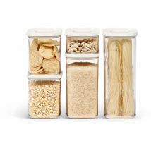 Mepal Mepal - Ensemble de 5 Boîte Conservation Alimentaire Modula - Boîte Cuisine avec Couvercle - Rangement Cuisine - Empilable & Hermétiques - 1x