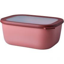 Multi Bowl Cirqula Rectangular - Contenitori Plastica con Coperchio - Adatto come Contenitore Ermetico per Frigo, Microonde, Congelatore da Portata