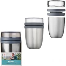 Thermo-Lunchpot Ellipse Edelstahl grau, 500+200ml - Mepal