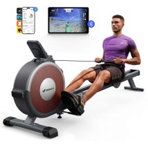MERACH Leise Rudergerät für Zuhause – 16 Stufen Magnetisch Widerstand, App-Steuerung & Tablet-Halter, bis 158 kg
