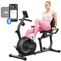 MERACH Liegeergometer für Zuhause – 8 Widerstandsstufen, leise & komfortabel, App, LCD-Monitor, bis 136 kg