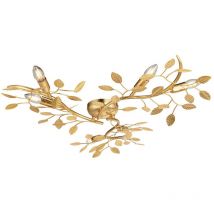 Merano - Modena Decorative Flush Ceiling Lamp, Gold Leaf