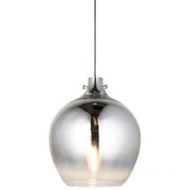 Udine Single Pendant Ceiling Lamp, Chrome Ombre Glass, Chrome Plate - Merano