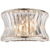 Vittoria Wall Lamp Bright Nickel Plate, Crystal And Clear Glass - Merano