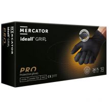 Mercator Black Nitrile Gloves 5.2mm x 6.5g - XL - RP3002600-XL