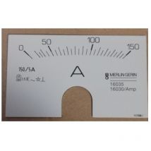 16035 Zifferblatt für analoges Amperemeter 0-150A - grau - Merlin Gerin