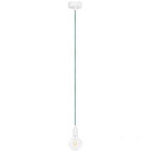 36.020 Sospensione con Cavo Tessile, 42 w, 240 v, Verde Salvia, 1 Metro - Merlotti