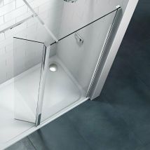 Wet Room Swivel Return Panel 300mm Wide - 8mm Glass - Merlyn