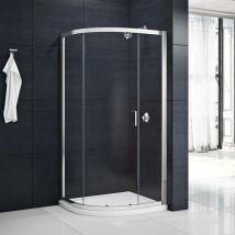 Merlyn - mbox One Door Quadrant Shower Cubicle Enclosure 900mm 800mm 1000mm + Tray, 1000x1000mm-With tray & waste