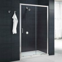 Mbox Sliding Shower Door 1600mm Wide - 6mm Glass - Merlyn