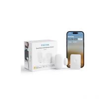 Meross - détecteur connecté pour portes et fenêtres (avec hub), mini capteur de porte et fenêtre wifi, compatible avec apple home,