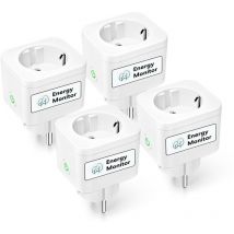 Presa Smart Bluetooth con Monitoraggio Consumi, Presa Intelligenti 16A, WiFi Schuko Compatibile con Alexa, Google Home e SmartThings, Controllo