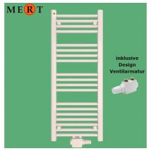 Badheizkörper royal, weiss gerade, inkl Design Ventilarmatur, 60 x 140cm - Mert