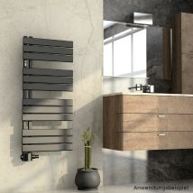 Design Badheizkörper ask, schwarz, rechts-/linksbündig, 40 x 164 cm - Mert