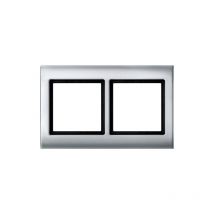 400260 plaque de finition aquadesign, 2 postes, aluminium - Merten