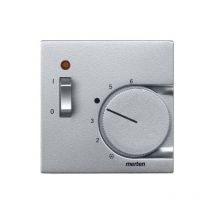 536160 PLAQUE centrale pour salle de contrôle de la température insert avec interrupteur, aluminium, system m - Merten
