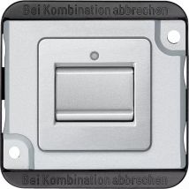 Merten - Aus/Wechselschalter-Einsatz, 1-polig, 10 ax, ac 250 v, mattsilber, panzer MEG3116-7060
