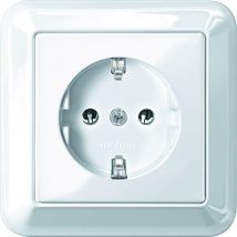 Merten - Steckdose 1-fach polarweiß glänzend up IP20 atelier-m MEG2301-1219