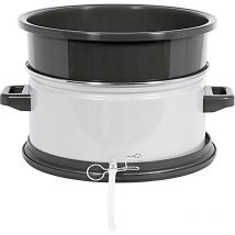 Kochstar - Saftgewinner Kombi-Set Ø35cm steingrau/weiß