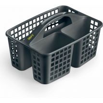 Mery Cestino per prodotti per la pulizia Pulizia dei prodotti Organizer sotto il lavello Sink Storage 3 scomparti Materiale resistente Grigio scuro