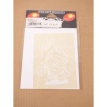 Meryt Sticker Weiß Weiß Teufel Flamme Entflammter Dämon Für